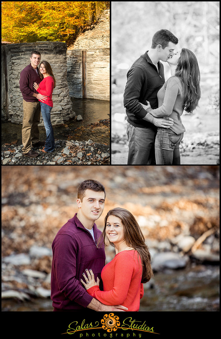 Solas Studios Photography Engagement Session Photos at Fillmore Glen, Moravia NY