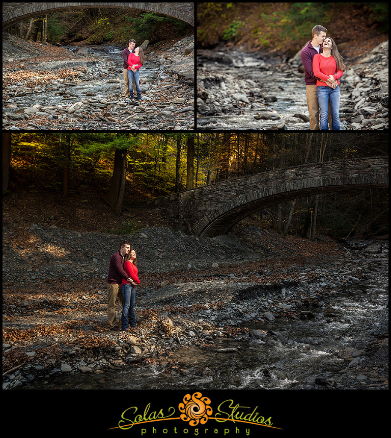 Solas Studios Photography Engagement Session Photos at Fillmore Glen, Moravia NY