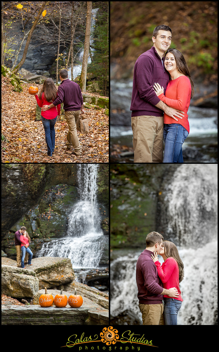 Solas Studios Photography Engagement Session Photos at Fillmore Glen, Moravia NY