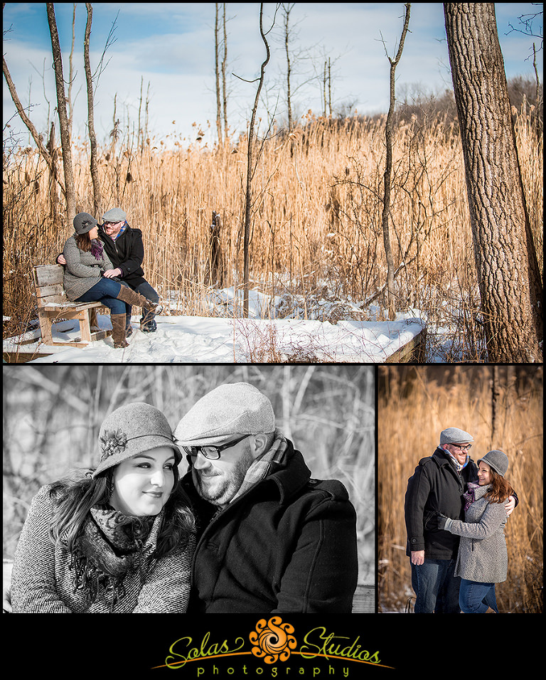 Solas Studios Photography Winter Engagement Photos at Butternut Creek