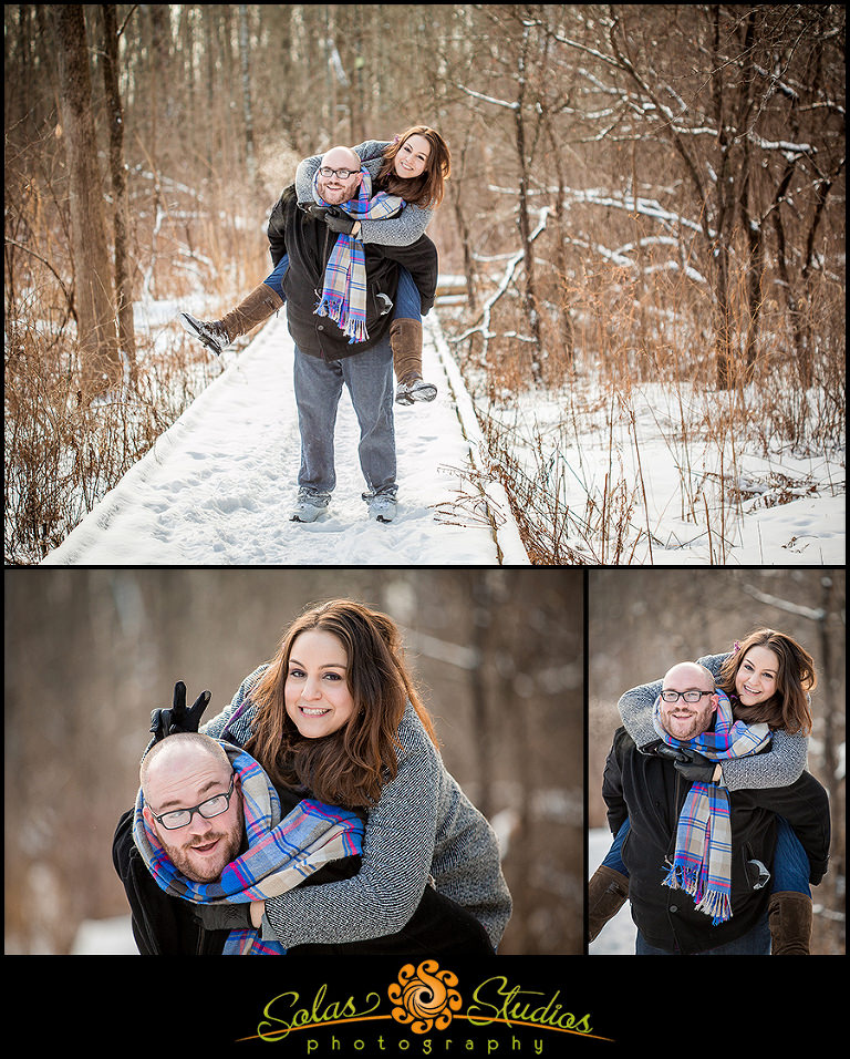 Solas Studios Photography Winter Engagement Photos at Butternut Creek