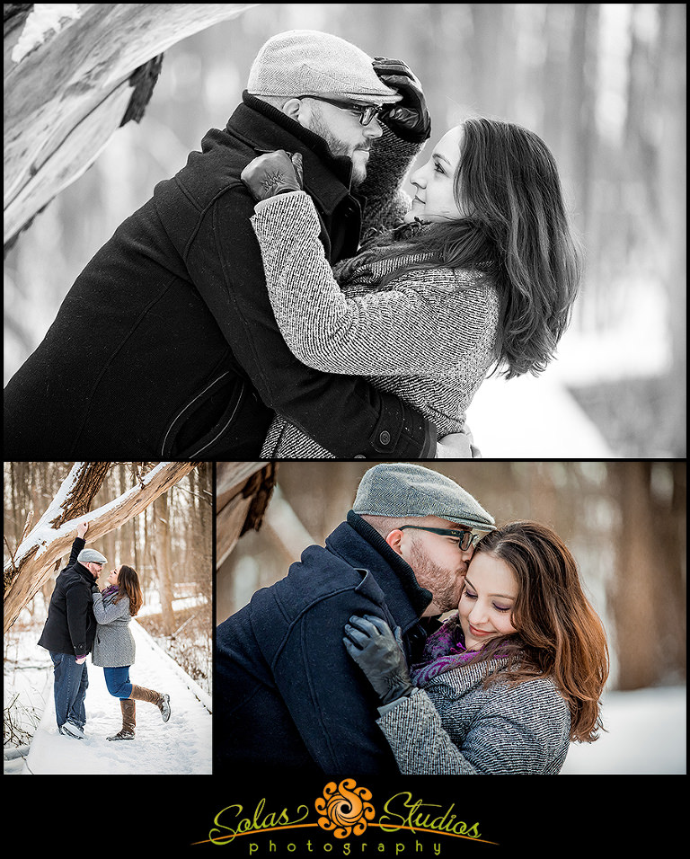 Solas Studios Photography Winter Engagement Photos at Butternut Creek