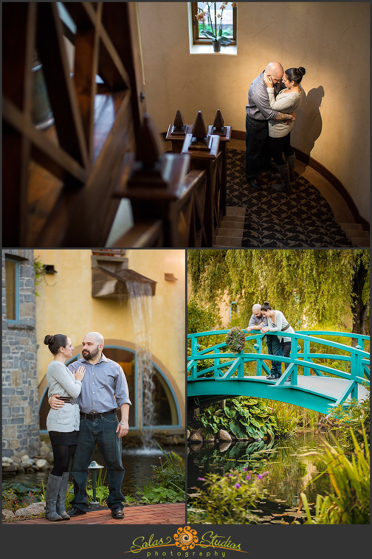 Solas Studios Engagement Session at Mirbeau Inn & Spa