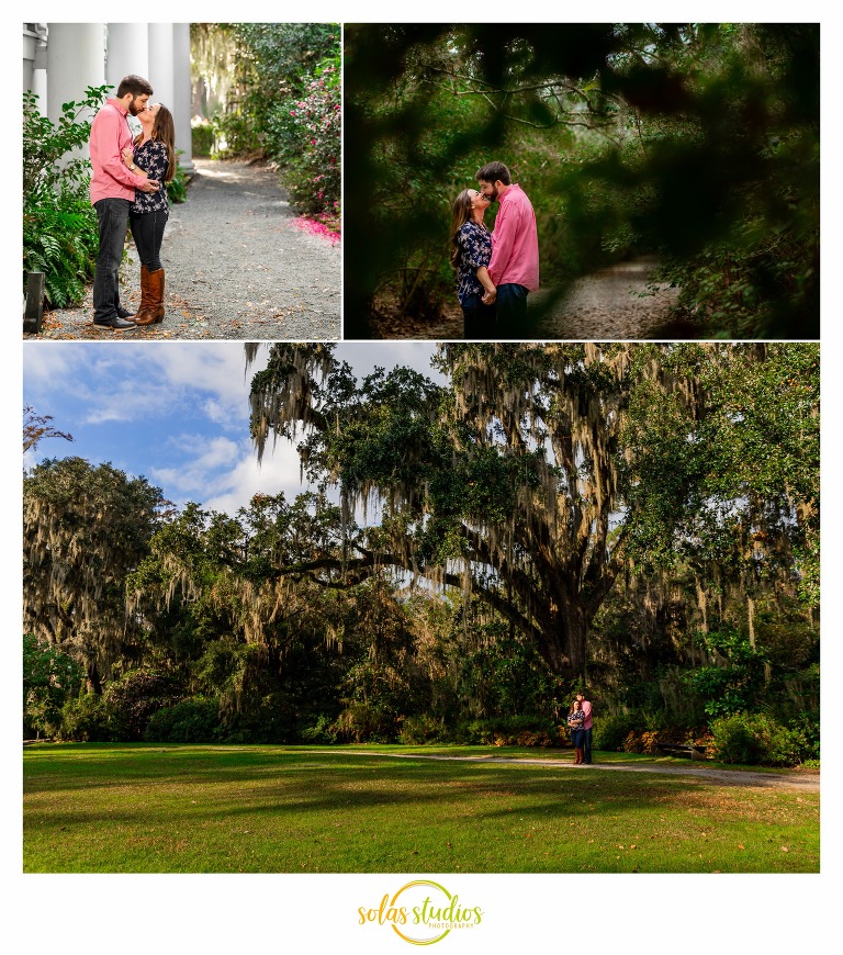 Engagement Session Photos at Magnolia Plantation Charleston